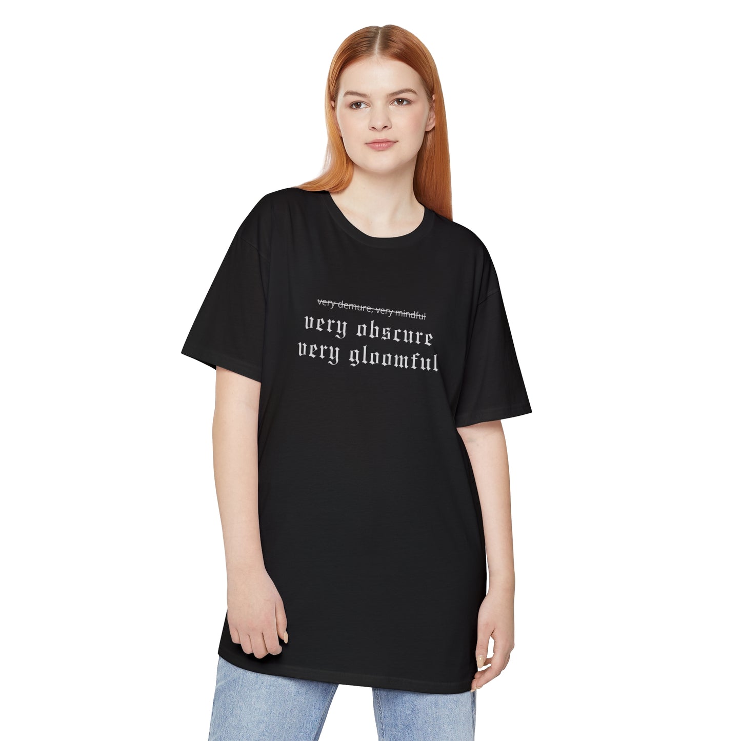 VERY OBSCURE VERY GLOOMFUL Alt Gothic Unisex Long Body Urban Tee