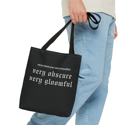 VERY OBSCURE VERY GLOOMFUL Alt Gothic Tote Bag