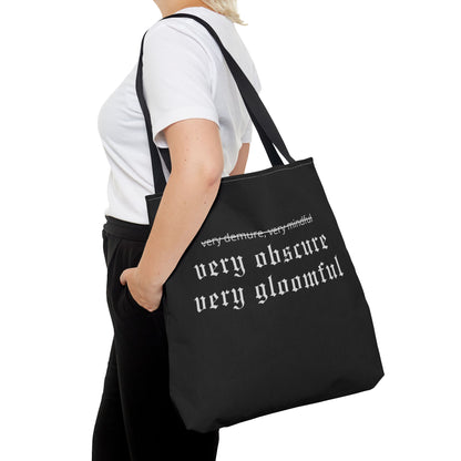 VERY OBSCURE VERY GLOOMFUL Alt Gothic Tote Bag