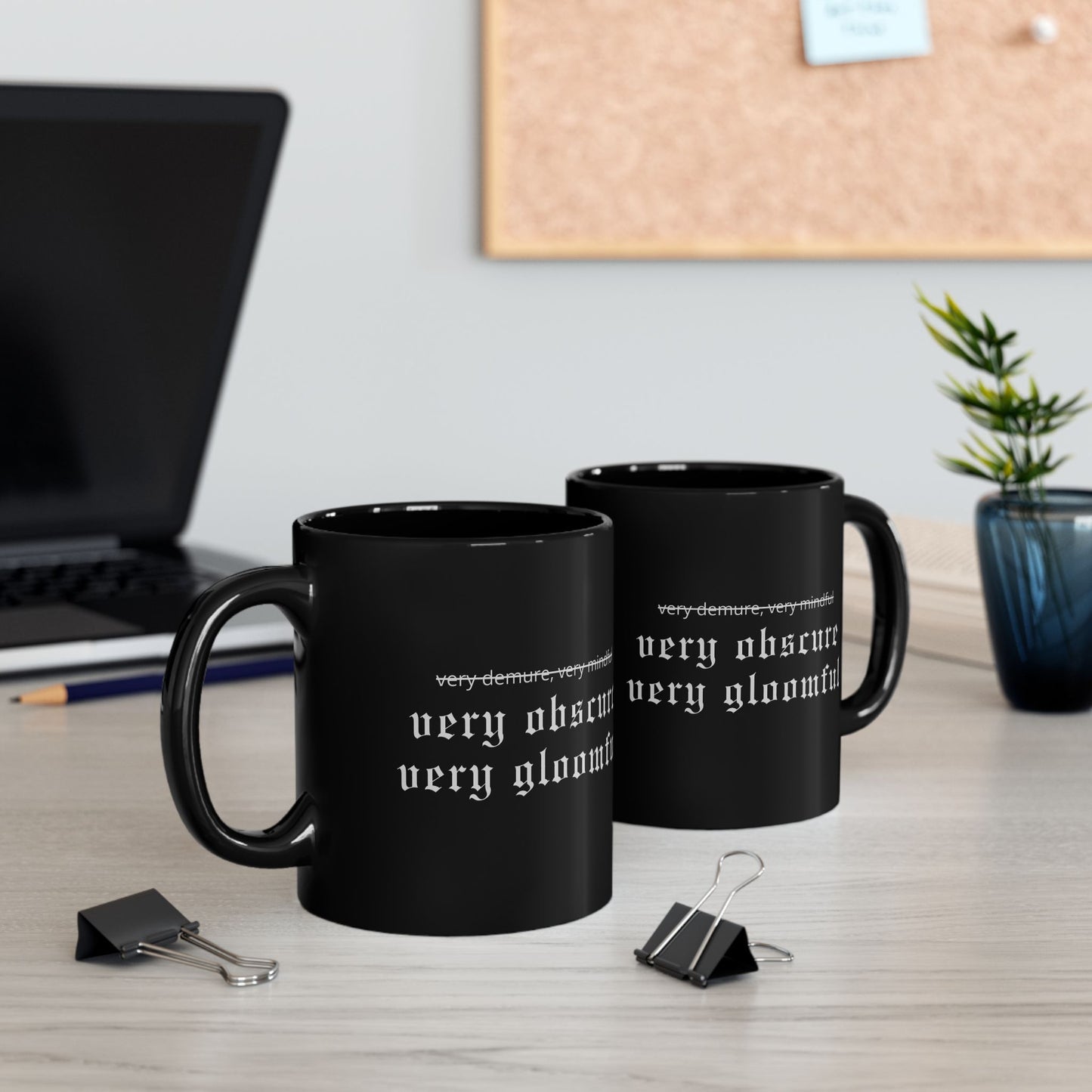 VERY OBSCURE VERY GLOOMFUL Alt Gothic Black Mug (11oz, 15oz)