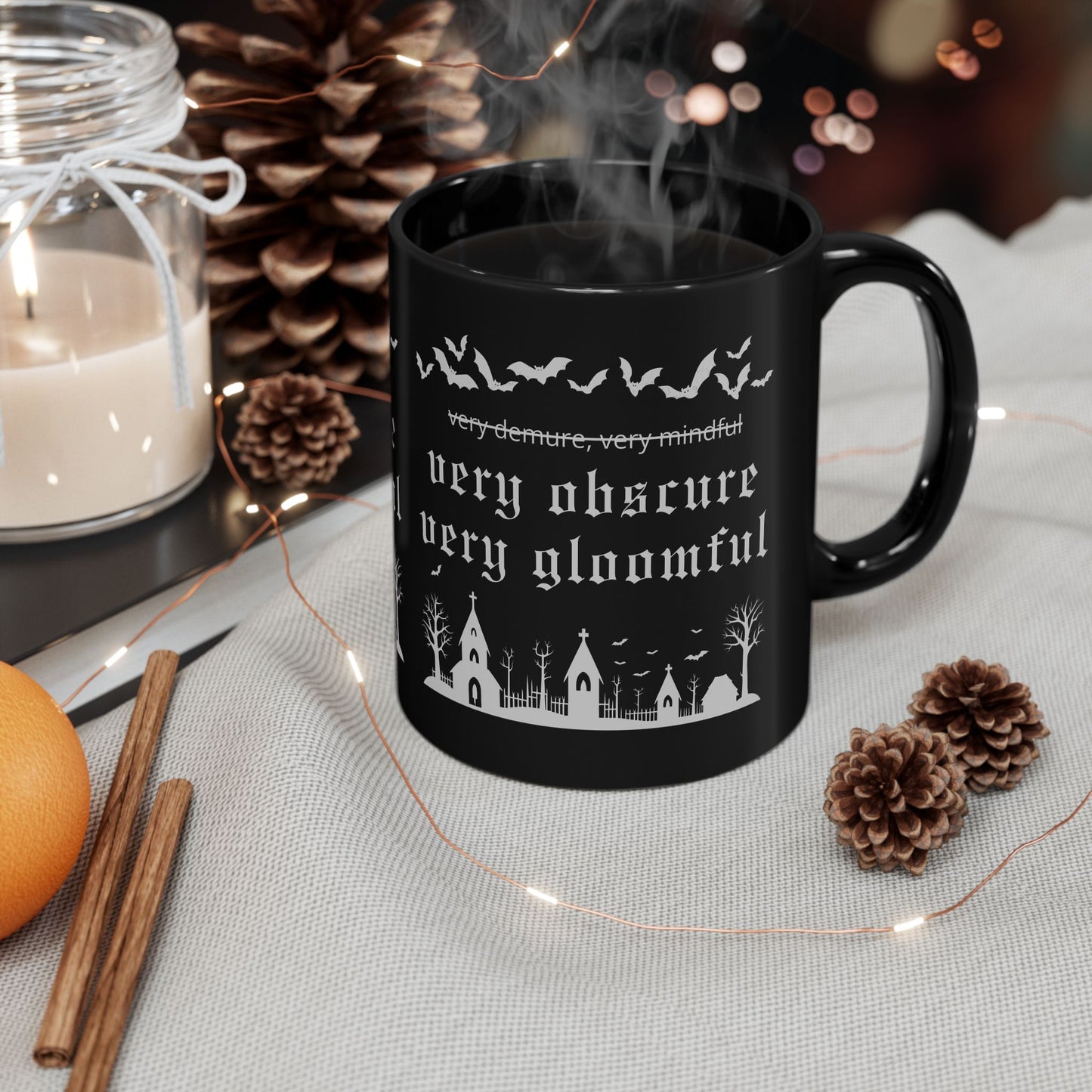 VERY OBSCURE VERY GLOOMFUL v.2 Alt Gothic Black Mug (11oz, 15oz)