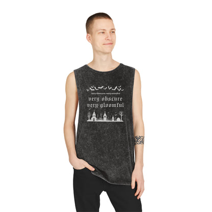 VERY OBSCURE VERY GLOOMFUL v.2 Alt Gothic Stonewash Tank Top