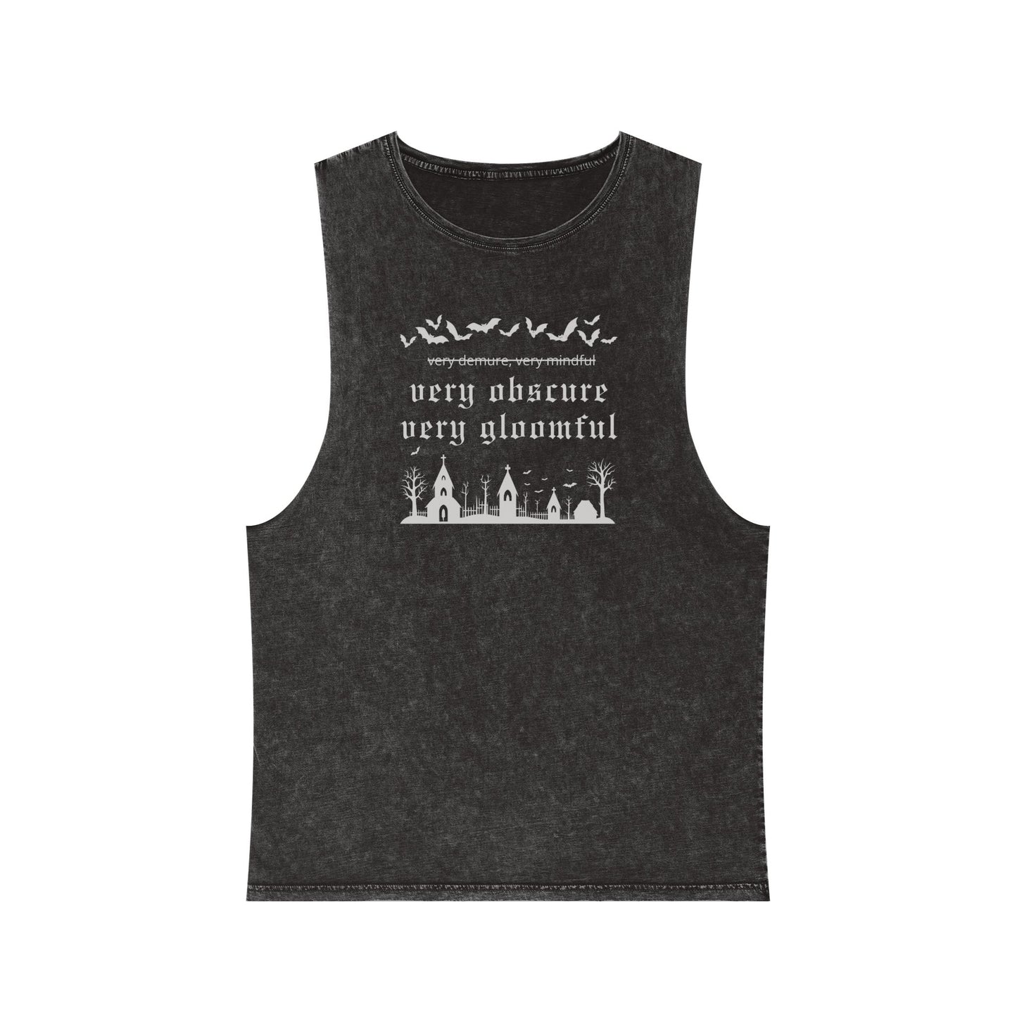 VERY OBSCURE VERY GLOOMFUL v.2 Alt Gothic Stonewash Tank Top