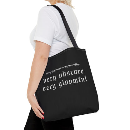 VERY OBSCURE VERY GLOOMFUL Alt Gothic Tote Bag