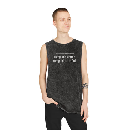 VERY OBSCURE VERY GLOOMFUL Alt Gothic Stonewash Tank Top