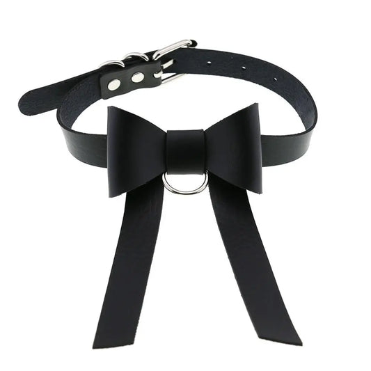 Gothic Coquette  Ribbon Bow Choker Necklace (available in 12 colors)
