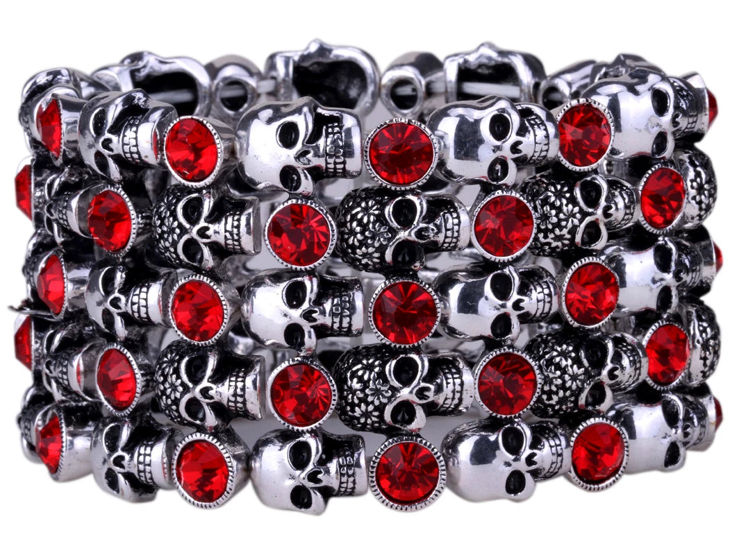 Gothic Punk Skull Cuff Bracelet