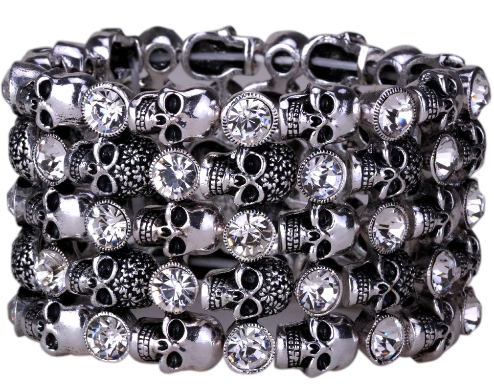 Gothic Punk Skull Cuff Bracelet