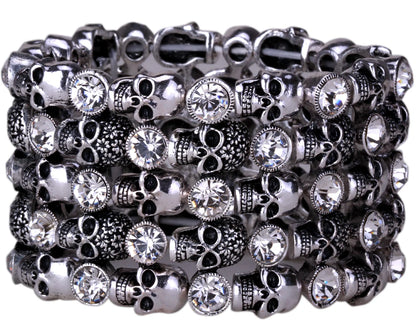 Gothic Punk Skull Cuff Bracelet