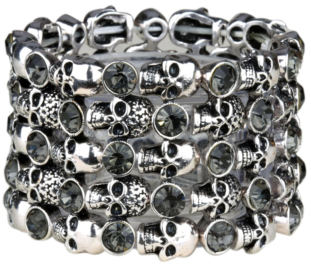 Gothic Punk Skull Cuff Bracelet