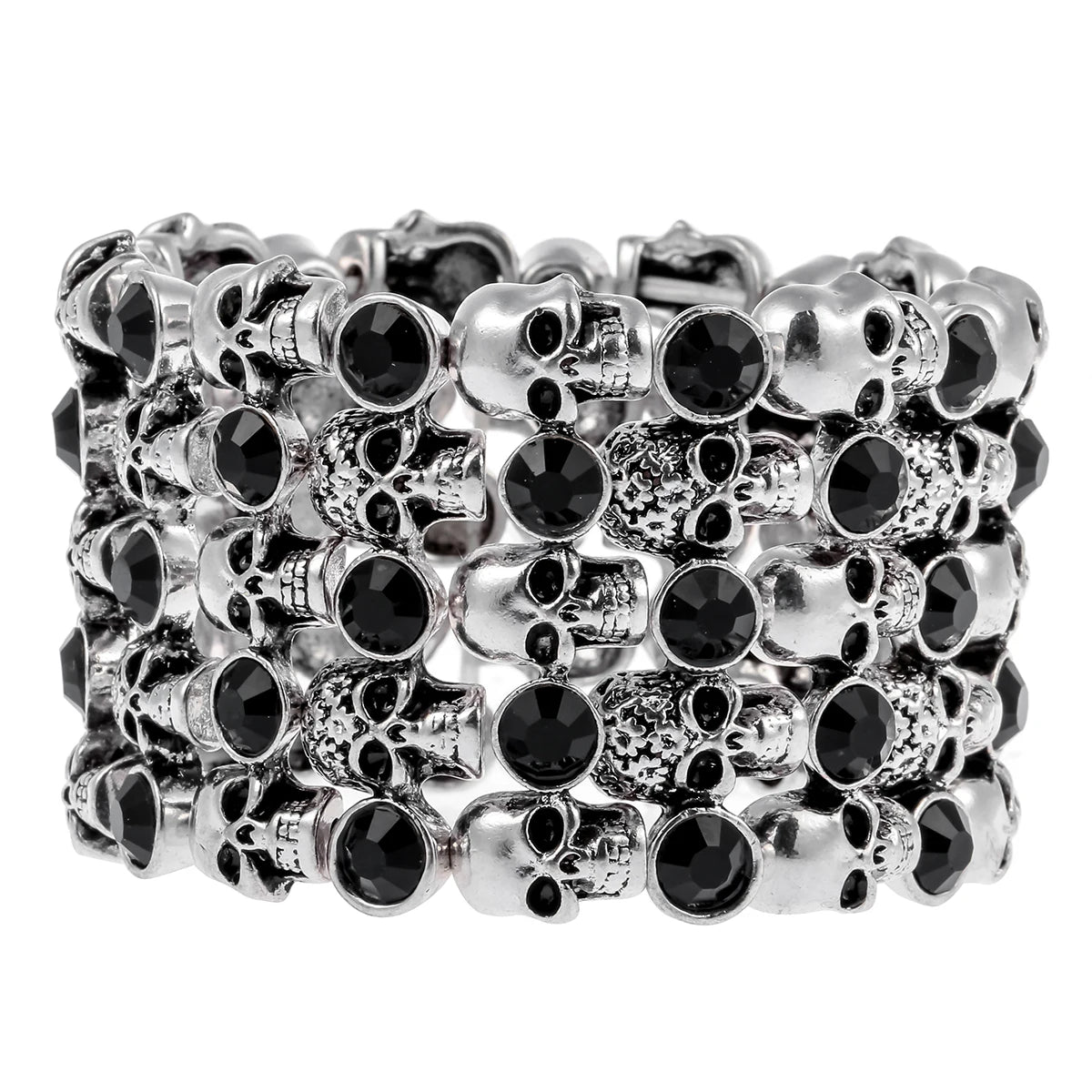 Gothic Punk Skull Cuff Bracelet