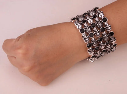 Gothic Punk Skull Cuff Bracelet