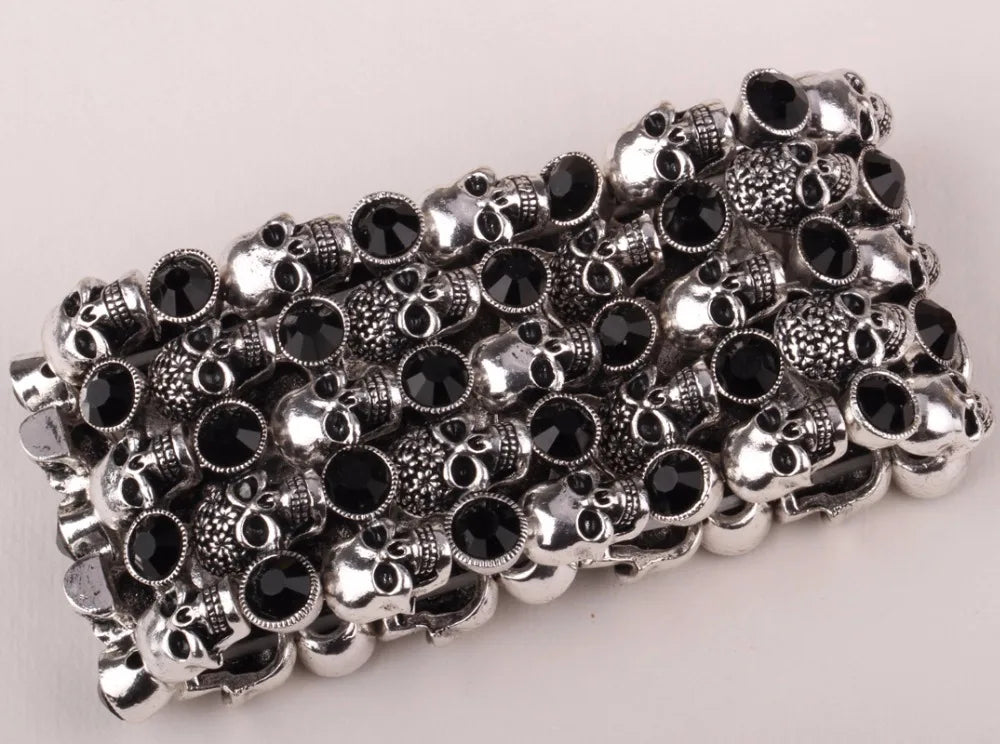 Gothic Punk Skull Cuff Bracelet