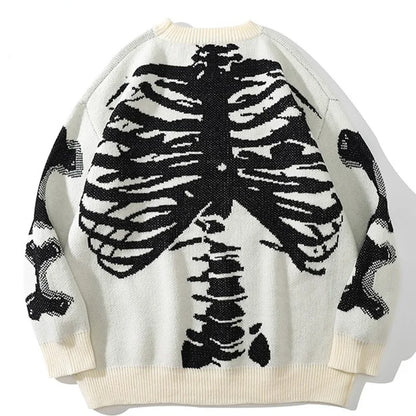 Gothic Y2K 90s Skeleton Sweater Top (available in 2 colors)