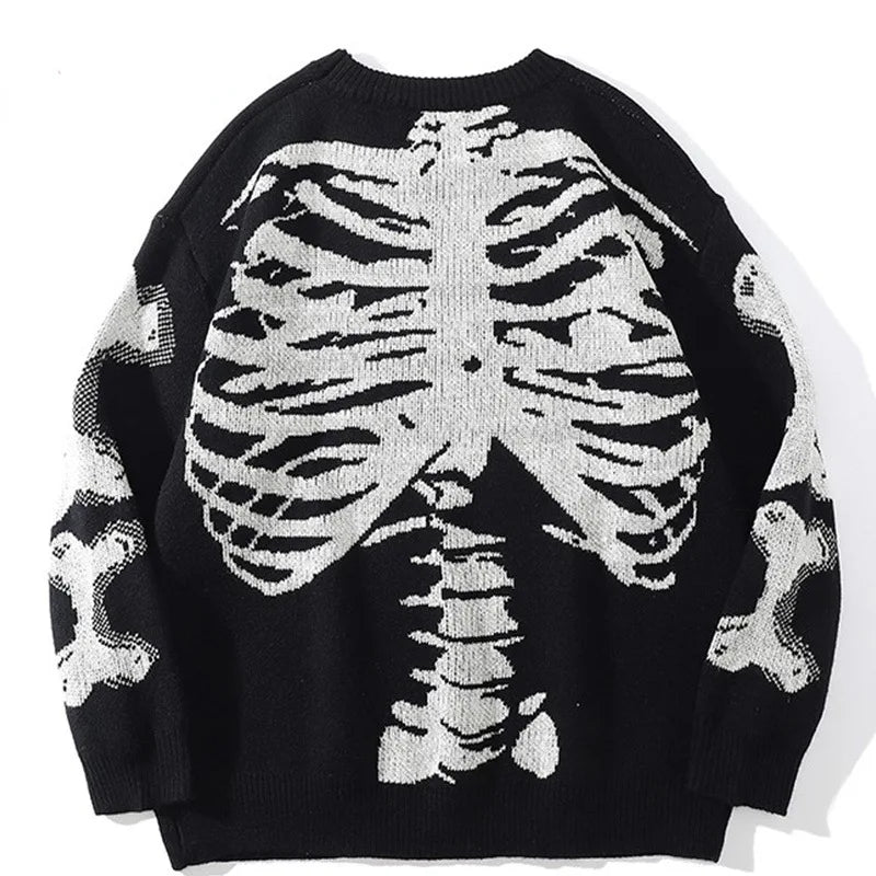 Gothic Y2K 90s Skeleton Sweater Top (available in 2 colors)
