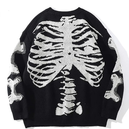 Gothic Y2K 90s Skeleton Sweater Top (available in 2 colors)