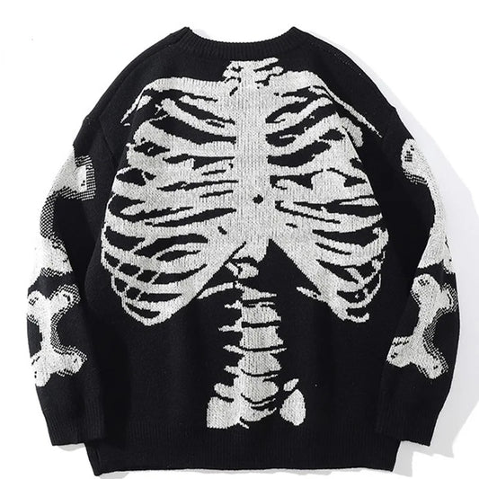 Gothic Y2K 90s Skeleton Sweater Top (available in 2 colors)