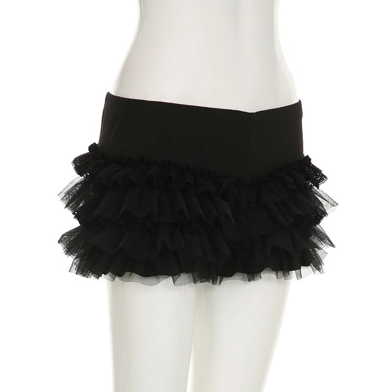 Gothic Lace Ruffles Lolita Bloomers Mini Shorts (available in 2 colors)