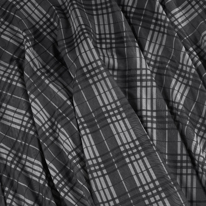 Gothic Alt Goth Grunge Y2K Plaid Mesh Patchwork Irregular Hem Midi Skirt
