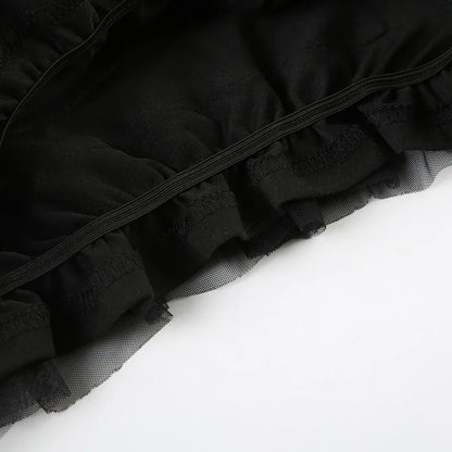 Gothic Lace Ruffles Lolita Bloomers Mini Shorts (available in 2 colors)