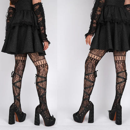 Gothic Lolita Harajuku Bow Ribbon Lace-up Ballet Pumps Platform Heels Shoes (available in 12 colors)