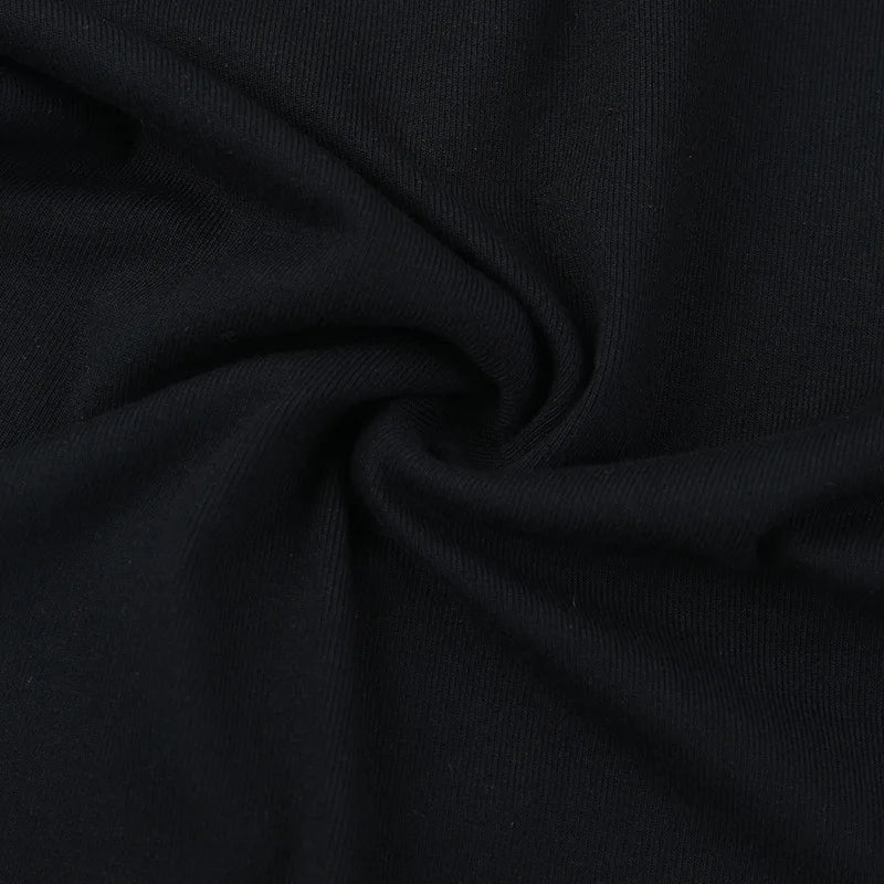 Gothic Y2K Alt Goth Cross Red Patchwork Long Sleeve Top