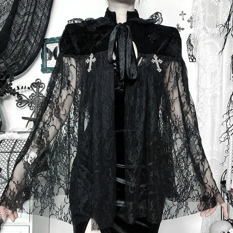 Gothic Victorian Lace Cloak