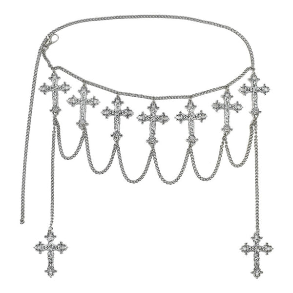 Gothic Cross Chain Waist Belt