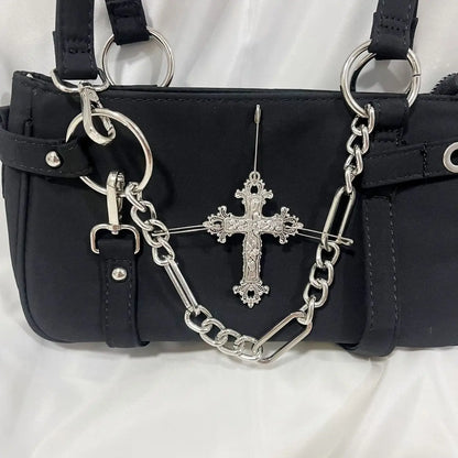 Gothic Cross Chain Shoulder Bag