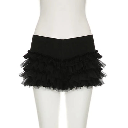 Gothic Lace Ruffles Lolita Bloomers Mini Shorts (available in 2 colors)