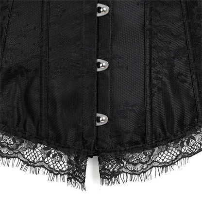 Gothic Romantic Off Shoulder Lace Sleeve Corset (available in 2 colors)