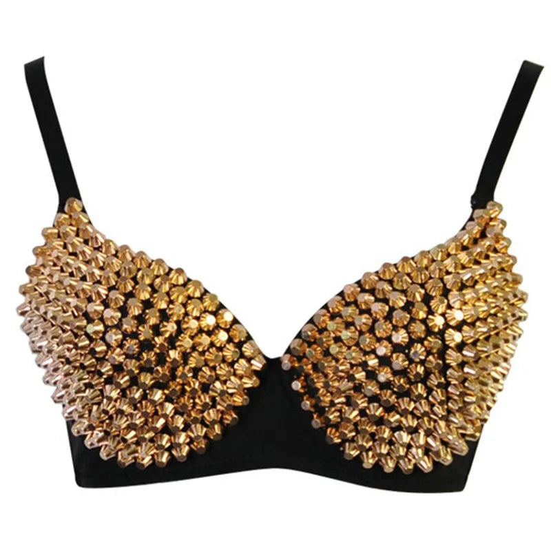 Gothic Alt Goth Spikes Rivets Bralette Bra Top (available in 4 colors)