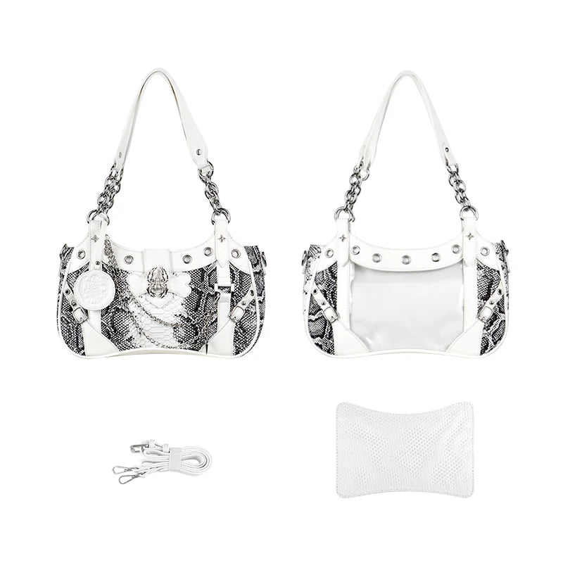 Gothic Y2K Harajuku Alt Goth Spider Chain Hand Bag Crossbody Bag