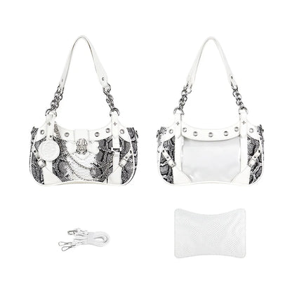 Gothic Y2K Harajuku Alt Goth Spider Chain Hand Bag Crossbody Bag