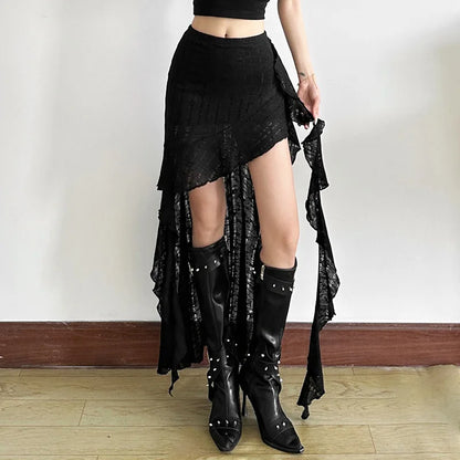 Same-day shipping] gothic irregular hem skirt / LG1186 – EU4RIA