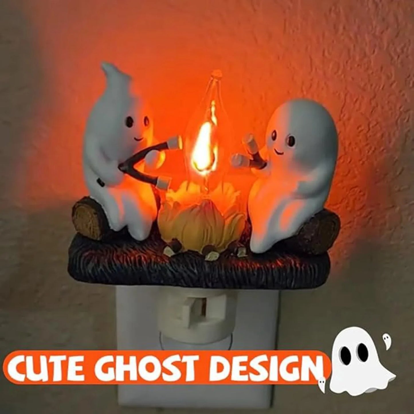 Gothic Halloween Ghost Bonfire Flickering LED Night Light