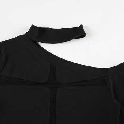 Gothic Alt Goth Cross Sheer Hollow Out Mesh Long Sleeve Top