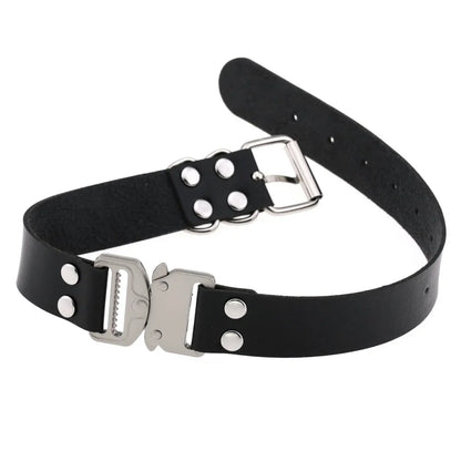 Gothic Punk Harajuku Buckle Choker Necklace (available in 7 colors)