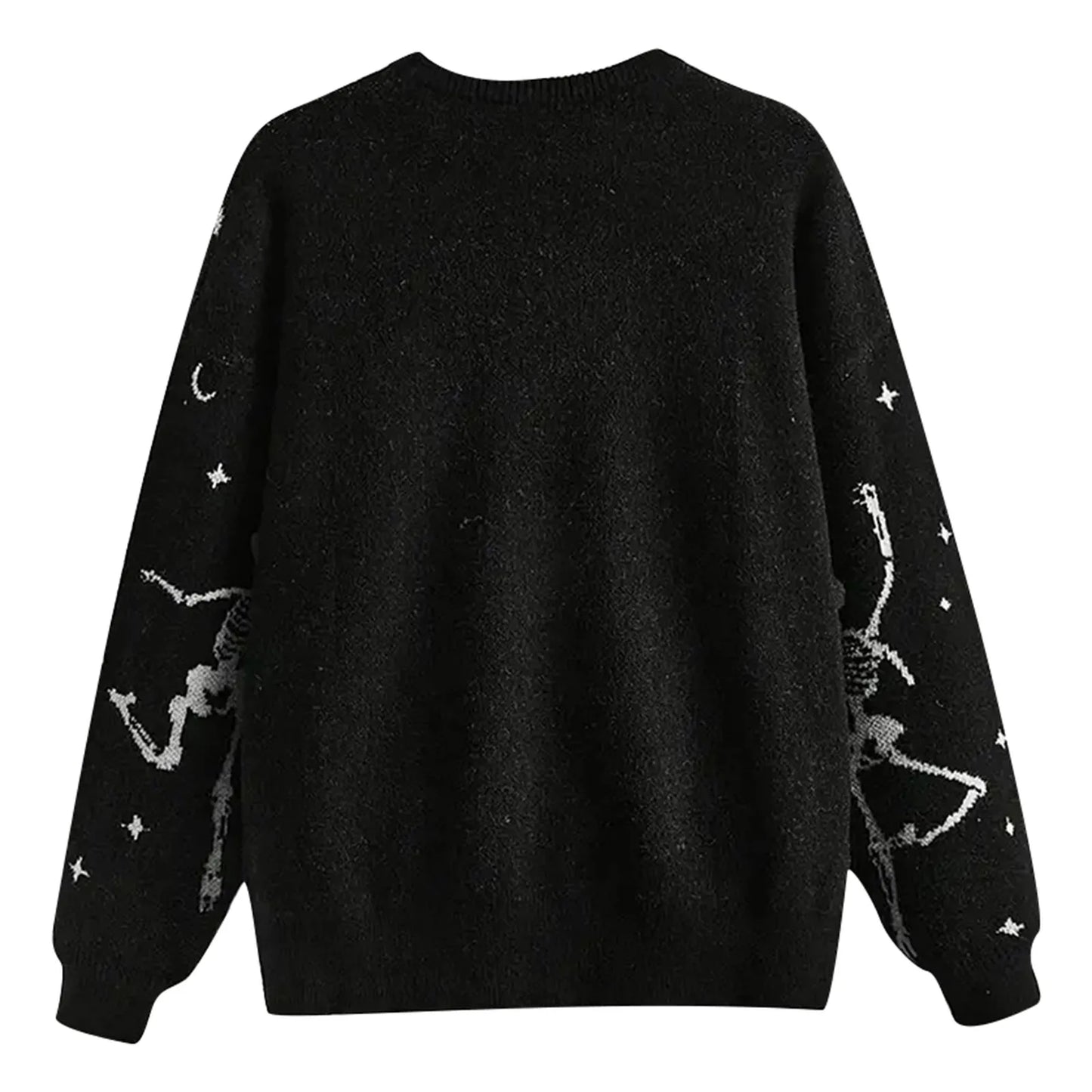 Gothic Alt Goth Skeleton Rave To The Grave Knitted Sweater Top