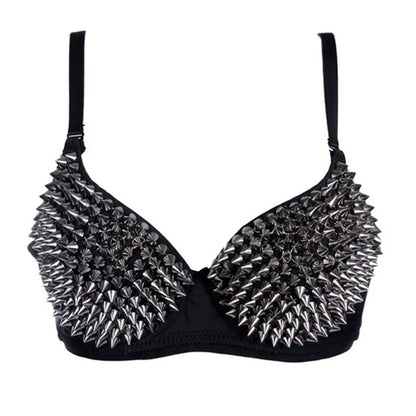Gothic Alt Goth Spikes Rivets Bralette Bra Top (available in 4 colors)