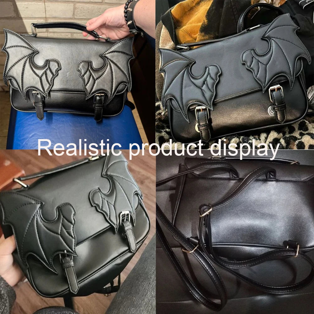 Gothic Alt Goth Bat Wings Backpack Bag