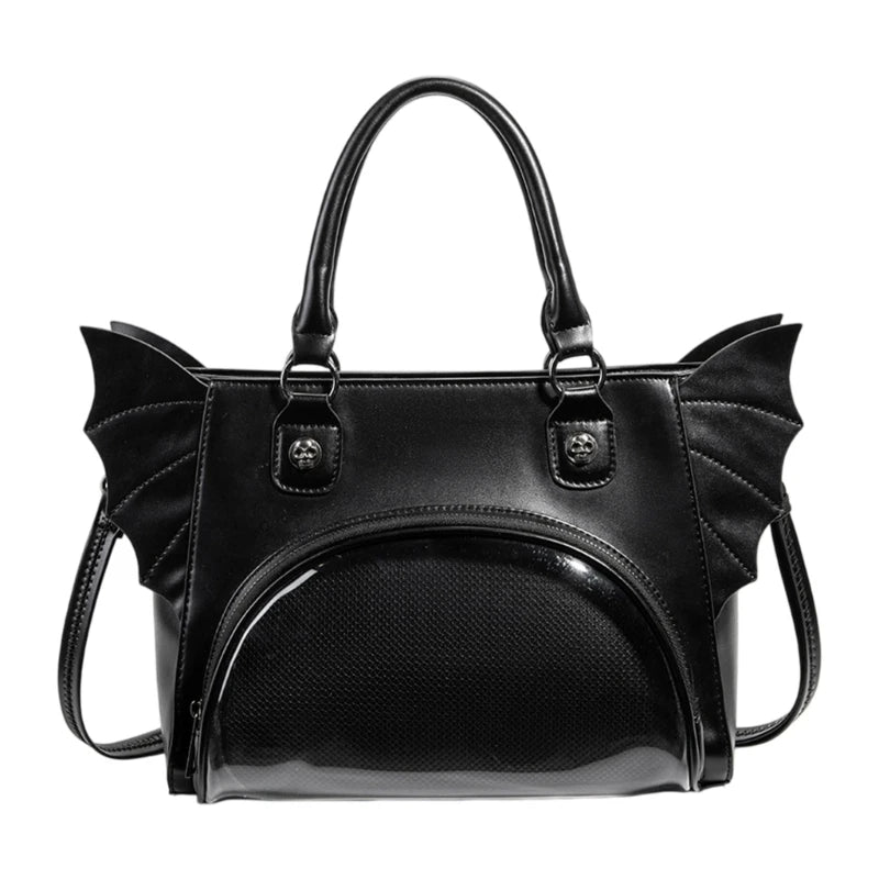 Gothic Alt Goth Bat Wings Crossbody Bag Handbag