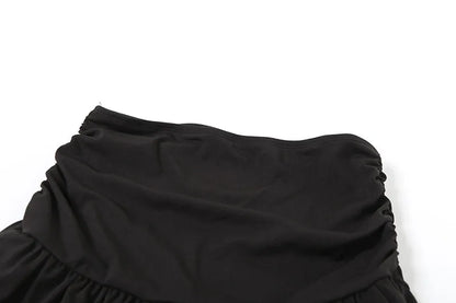 Gothic Alt Goth Y2K Irregular Hem Skirt