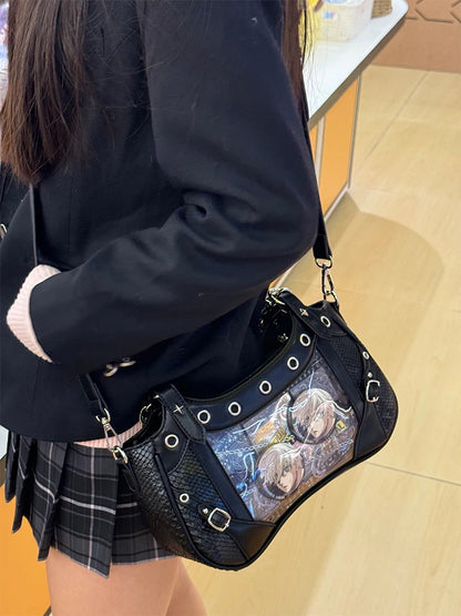 Gothic Y2K Harajuku Alt Goth Spider Chain Hand Bag Crossbody Bag