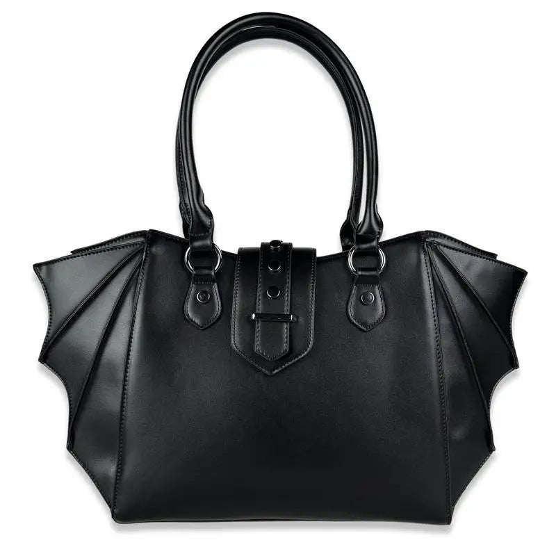 Gothic Alt Goth Large Bat Wings Tote Shoulder Crossbody Bag (available in 2 colors)