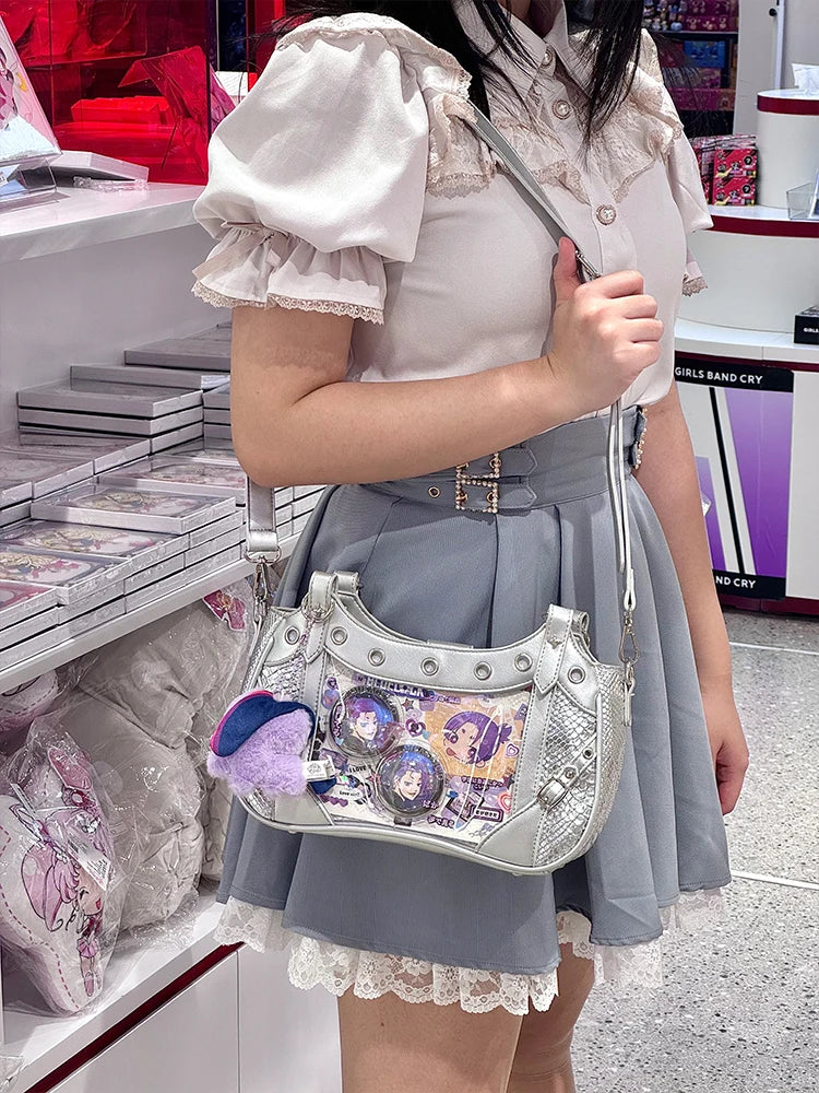 Gothic Y2K Harajuku Alt Goth Spider Chain Hand Bag Crossbody Bag