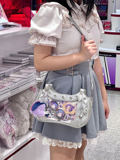 Gothic Y2K Harajuku Alt Goth Spider Chain Hand Bag Crossbody Bag