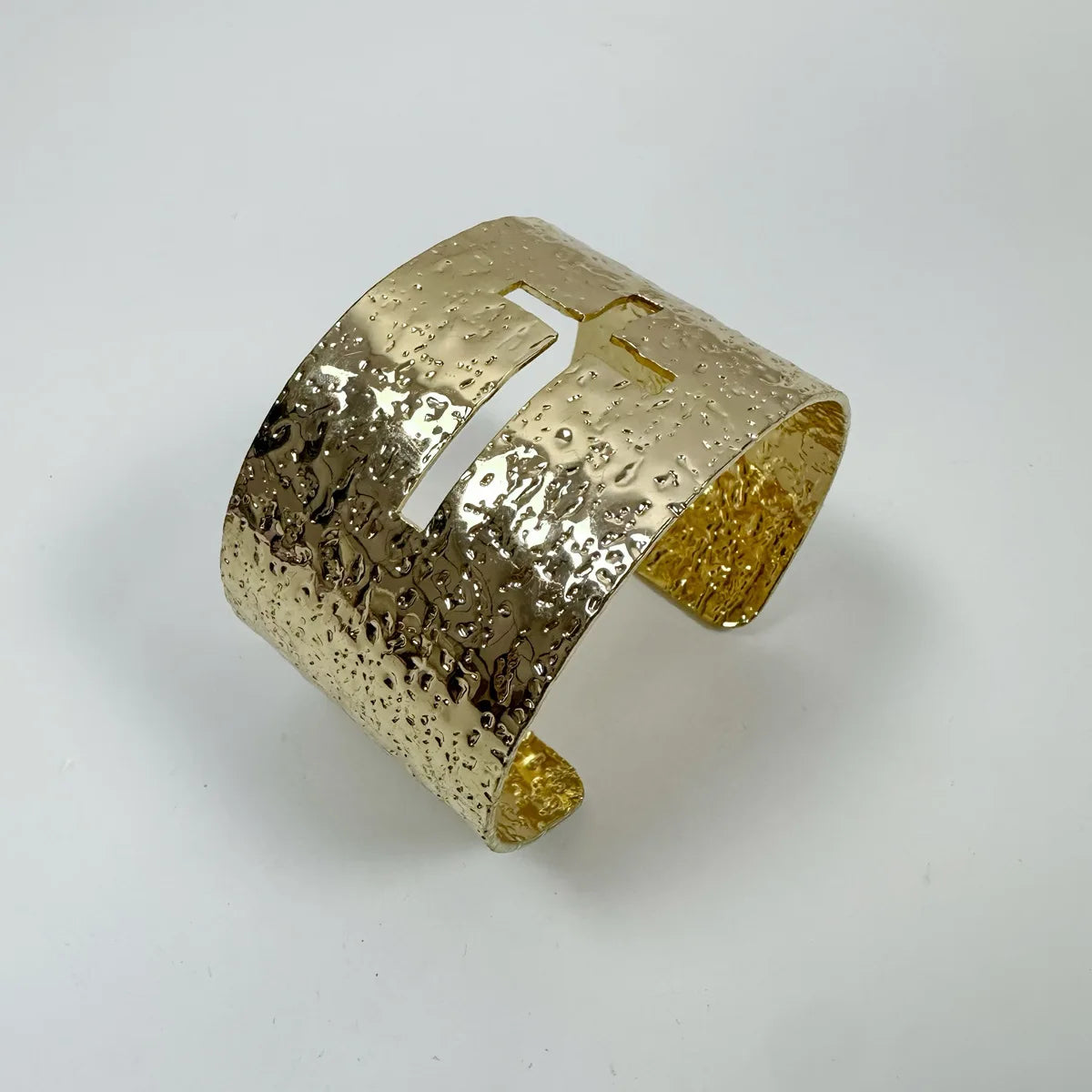 Gothic Alt Goth Cross Hollow Out Textured Bangles Bracelet (available in 2 colors)