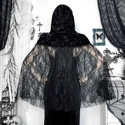 Gothic Victorian Lace Cloak