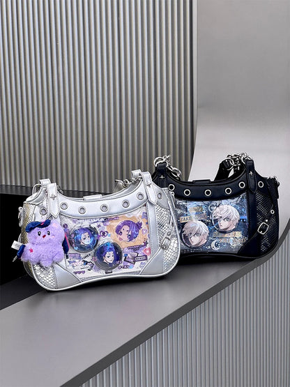 Gothic Y2K Harajuku Alt Goth Spider Chain Hand Bag Crossbody Bag
